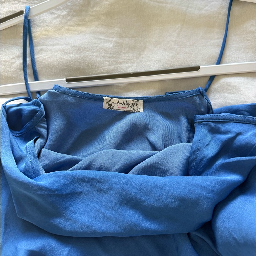 Free People Day To Night Convertible Slip Blue Dress, size S - Picture 4 of 6